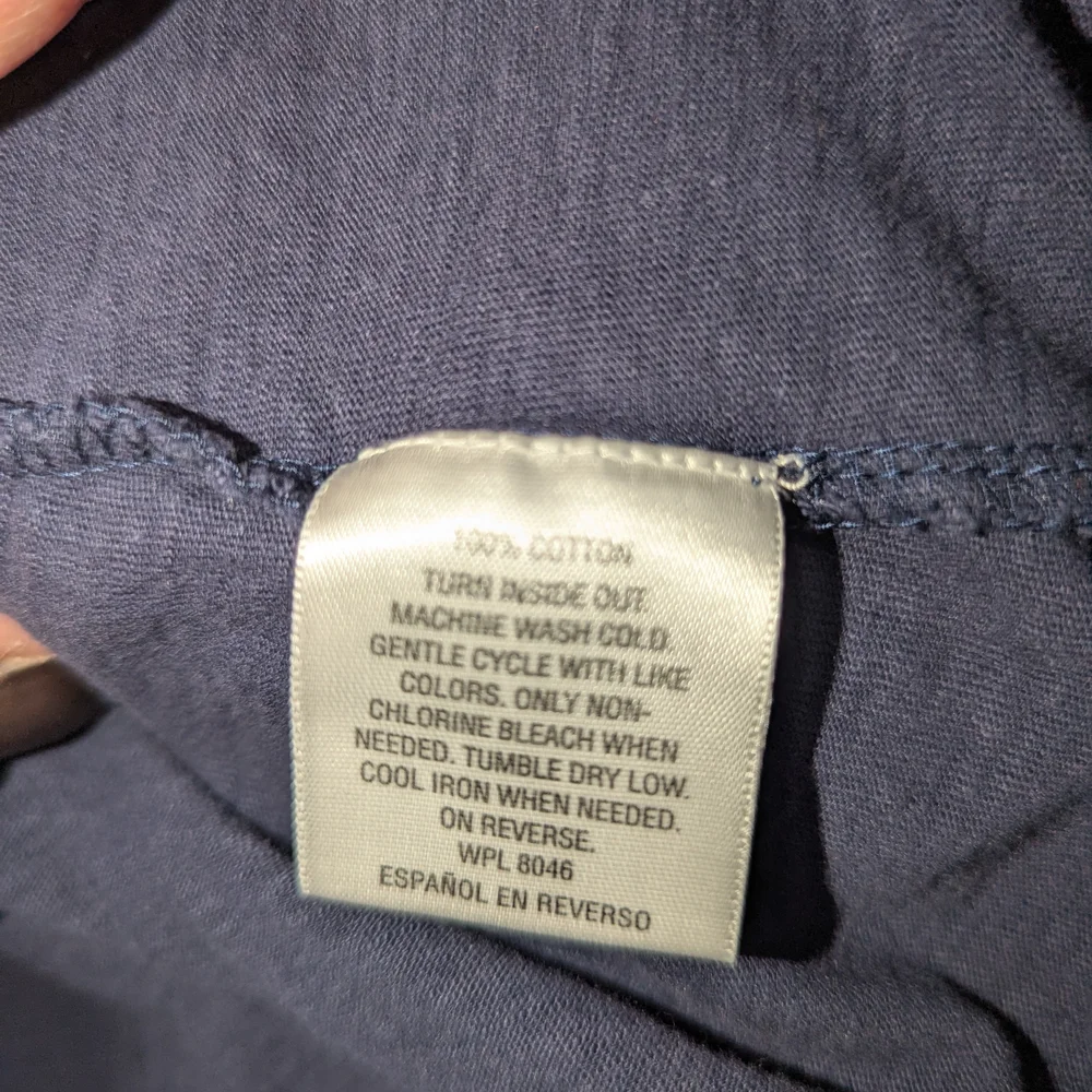 JM Collection Navy Top‎ with Gold Eyelet Accents - Picture 5 of 7